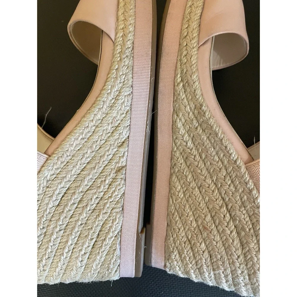 Cole Haan Wedge Espadrille Shoes Womens 8.5 Rose Light Pink Open Toe Sandals